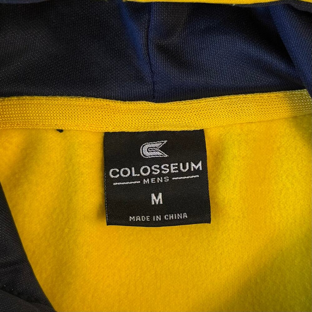Michigan Wolverines Hoodie Colosseum Slash Stack Sweatshirt Maize Unisex Medium - Picture 3 of 8